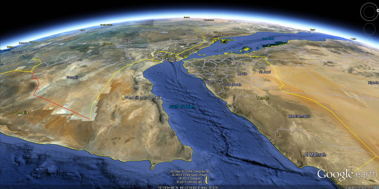 Somaliland terre carte